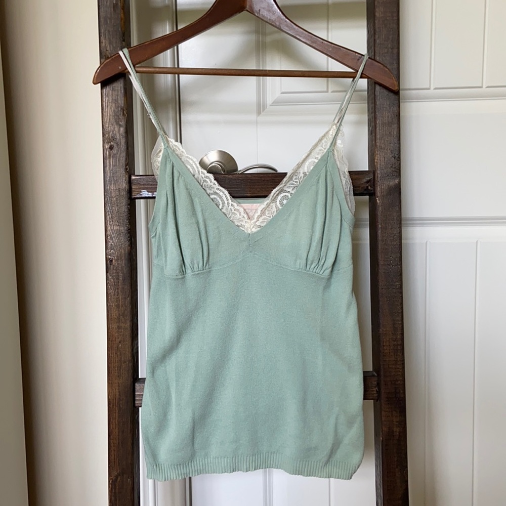 Mint Layered Camisole w/ Adjustable Straps, M